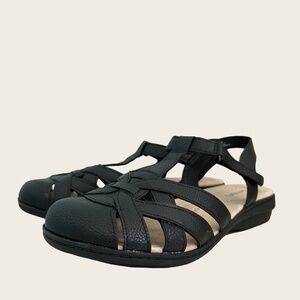 BareTraps Black Brixton Closed Toe Slingback Sandals